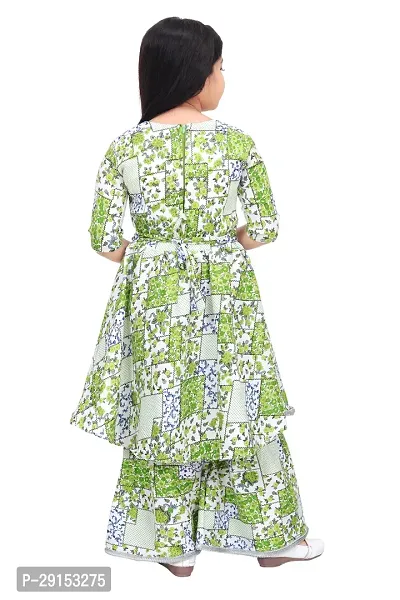 Alluring Green Georgette Self Pattern Stitched Salwar Suit Set For Girls-thumb2