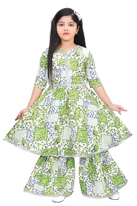 Alluring Green Georgette Self Pattern Stitched Salwar Suit Set For Girls-thumb2