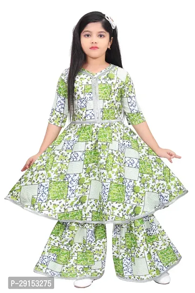 Alluring Green Georgette Self Pattern Stitched Salwar Suit Set For Girls-thumb3