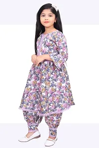 Alluring Purple Georgette Self Pattern Stitched Salwar Suit Set For Girls-thumb4