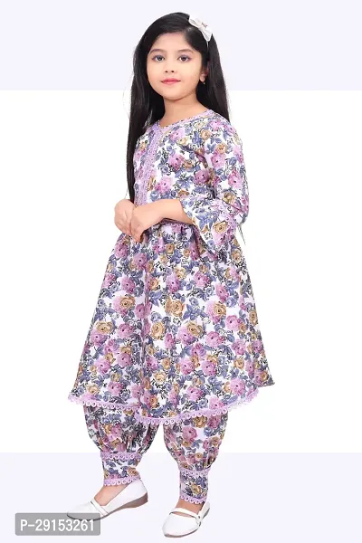 Alluring Purple Georgette Self Pattern Stitched Salwar Suit Set For Girls-thumb5