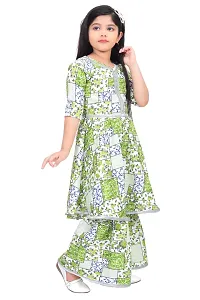 Alluring Green Georgette Self Pattern Stitched Salwar Suit Set For Girls-thumb3