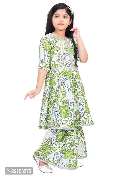 Alluring Green Georgette Self Pattern Stitched Salwar Suit Set For Girls-thumb5