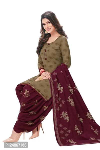 Beautiful American Crepe Printed Dress Material with Dupatta-thumb0