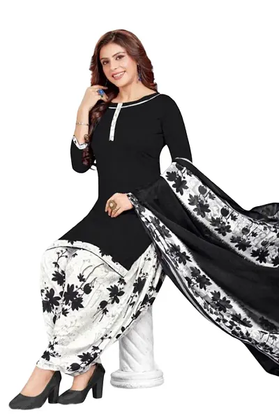 Beautiful American Crepe Dress Material with Dupatta