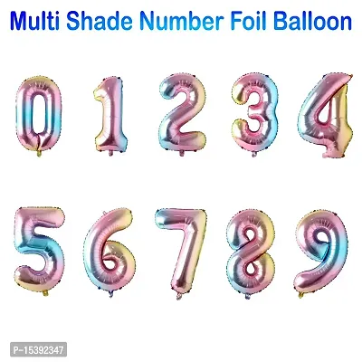 16 Inch Number Foil Balloon 16 inch Birthday Foil 1 Number Helium Balloon Party Decoration Golden Pack of 1 | 1 Year No. Balloons Birthday-thumb3