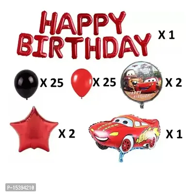 Car Theme Birthday Decoration - 79Pcs Birthday Decorations Kit For Baby Boy, Birthday Decorations kit for Boys Birthday / Birthday Decoration Kit Car Theme (CAR THEME)-thumb2