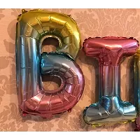 (16 Inch) Happy Birthday Letter Foil Balloon Birthday Party Supplies Decoration Happy Birthday foil Balloons (16 inch, DOUBLE MULTICOLOR)-thumb2