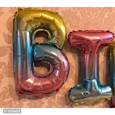 (16 Inch) Happy Birthday Letter Foil Balloon Birthday Party Supplies Decoration Happy Birthday foil Balloons (16 inch, DOUBLE MULTICOLOR)-thumb3