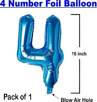 16 Inch Number Foil Balloon 16 inch Birthday Foil 1 Number Helium Balloon Party Decoration Golden Pack of 1 | 1 Year No. Balloons Birthday-thumb1