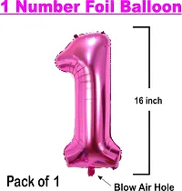 HOT PINK16 Inch Number Foil Balloon 16 inch Birthday Foil Number Helium Balloon Party Decoration Golden Pack of 1 | Year No. Balloons Birthday (7)-thumb1