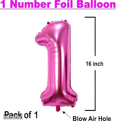 HOT PINK16 Inch Number Foil Balloon 16 inch Birthday Foil Number Helium Balloon Party Decoration Golden Pack of 1 | Year No. Balloons Birthday (7)-thumb2