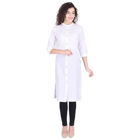 Fancy Cotton Solid Kurti