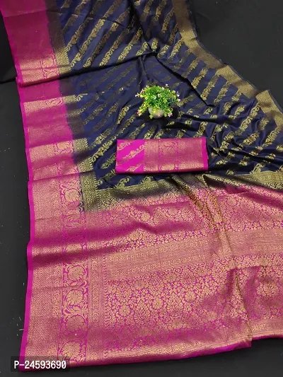 Stylish Art Silk Banarasi Silk Jacquard Saree with Blouse piece For Women