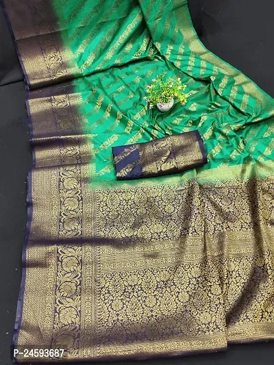 Stylish Art Silk Banarasi Silk Jacquard Saree with Blouse piece For Women-thumb0