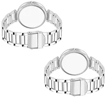 Classy Metal Analog Watches for Womens Pack of 2-thumb2