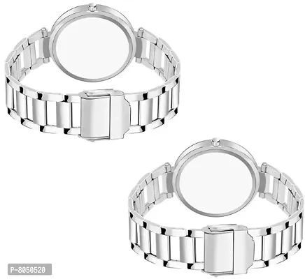 Classy Metal Analog Watches for Womens Pack of 2-thumb3