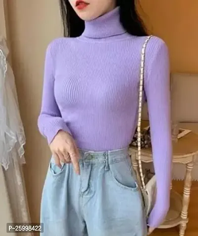 Elegant Purple Cotton Blend  Top For Women