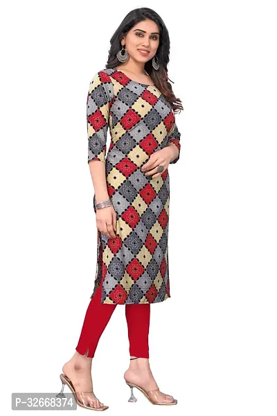 Women Stylish Printed Poly Crepe Kurta-thumb2