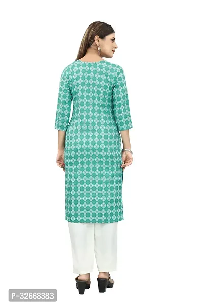 Women Stylish Printed Poly Crepe Kurta-thumb2