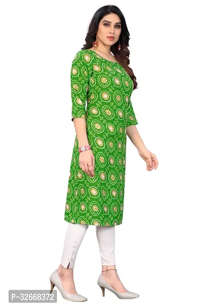 Women Stylish Printed Poly Crepe Kurta-thumb2