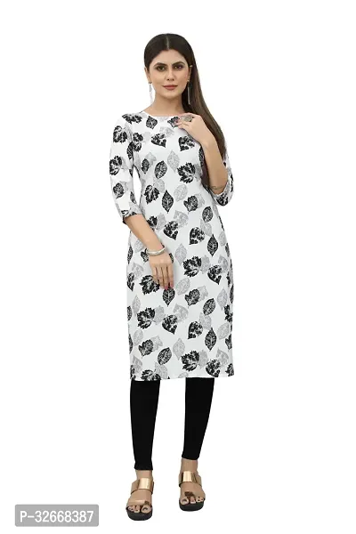 Women Stylish Printed Poly Crepe Kurta