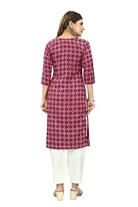 Women Stylish Printed Poly Crepe Kurta-thumb1