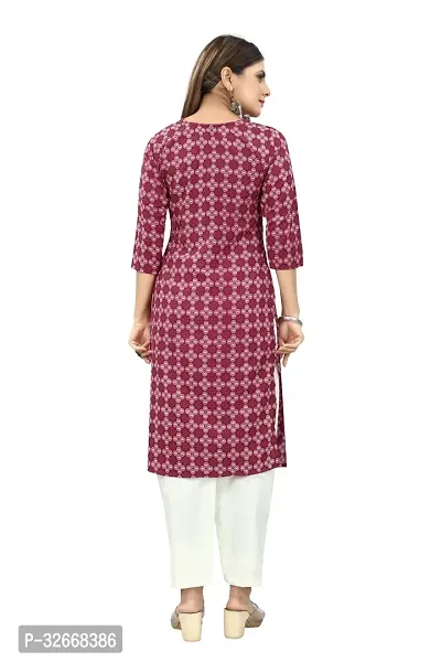 Women Stylish Printed Poly Crepe Kurta-thumb2