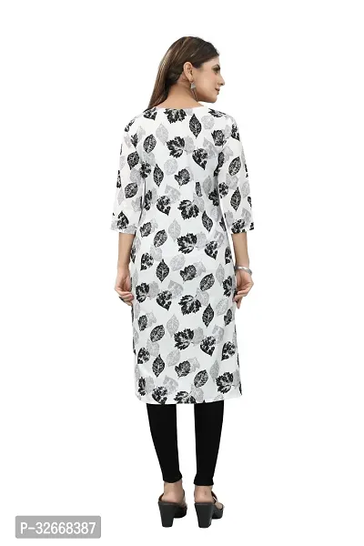 Women Stylish Printed Poly Crepe Kurta-thumb2