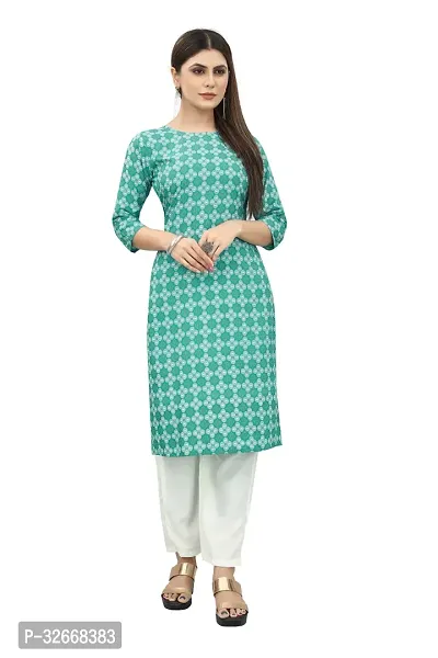 Women Stylish Printed Poly Crepe Kurta-thumb0