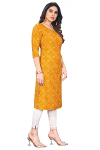 Women Stylish Printed Poly Crepe Kurta-thumb1