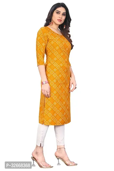 Women Stylish Printed Poly Crepe Kurta-thumb2