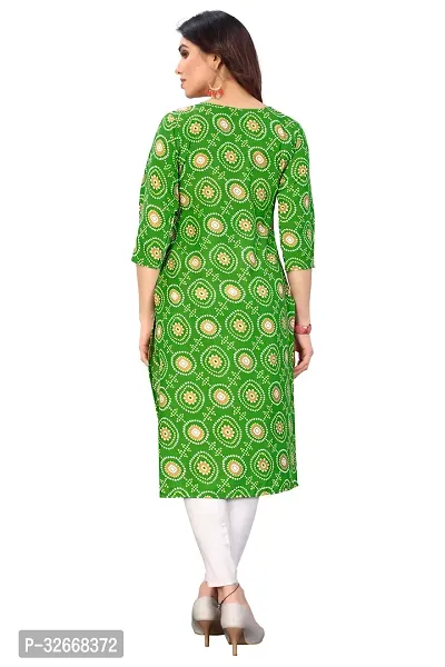 Women Stylish Printed Poly Crepe Kurta-thumb3