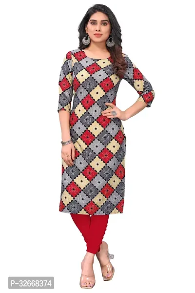 Women Stylish Printed Poly Crepe Kurta-thumb0