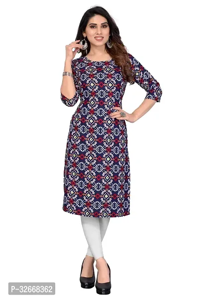 Women Stylish Printed Poly Crepe Kurta