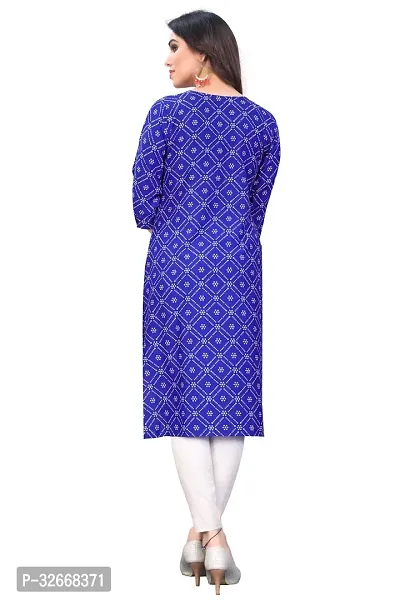 Women Stylish Printed Poly Crepe Kurta-thumb3