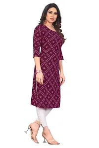 Women Stylish Printed Poly Crepe Kurta-thumb1