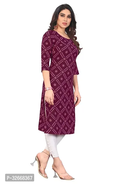 Women Stylish Printed Poly Crepe Kurta-thumb2