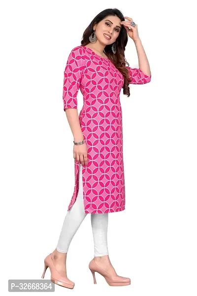 Women Stylish Printed Poly Crepe Kurta-thumb2