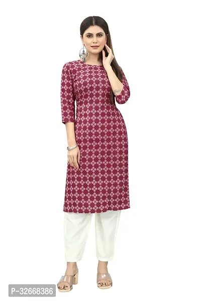 Women Stylish Printed Poly Crepe Kurta