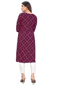 Women Stylish Printed Poly Crepe Kurta-thumb2