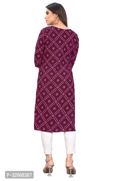 Women Stylish Printed Poly Crepe Kurta-thumb3