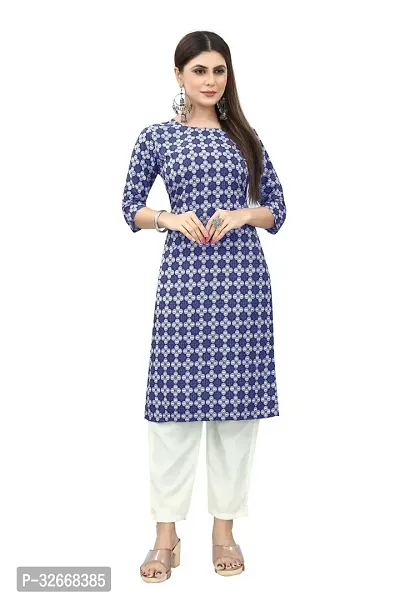 Women Stylish Printed Poly Crepe Kurta-thumb0