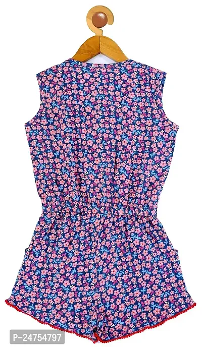 ICABLE Girls Printed Jumpsuits 100% Cotton Made in India-thumb2