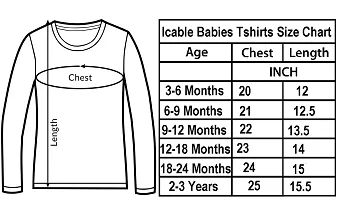 ICABLE Baby Girls/Boys Cotton Plain Full Sleeves T-Shirts-thumb2