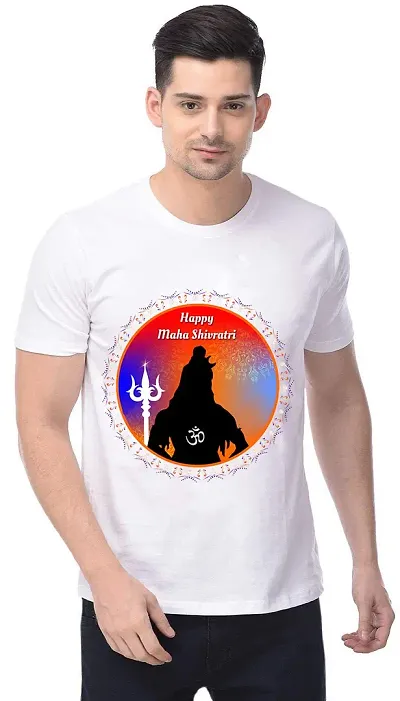 ICABLE Men's Regular Fit Har Har Mahadev Shivratri Special Dry Fit Tshirts