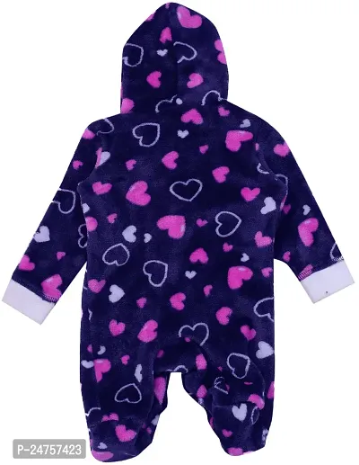 ICABLE Baby Boys/Girls Infants Shearing Velvet Full Sleeves Winter Wear Romper Set-thumb3