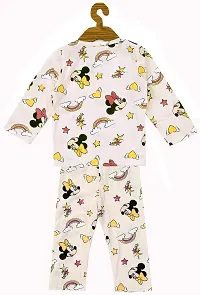 ICABLE Baby Girls Cotton Cartoon Print Night Suit Top and Pyjama Set-thumb2