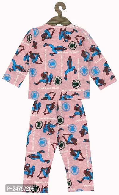 ICABLE Baby Boys Cotton Cartoon Print Night Suit Tshirt and Pyjama Set-thumb3