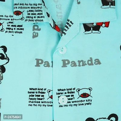 ICABLE Baby Boys and Girls Cotton Cartoon Print Night Suit/Night Wear Shirt and Pyjama Set-thumb3